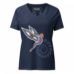 Peaceful Vision- Women’s relaxed v-neck t-shirt - Image 3