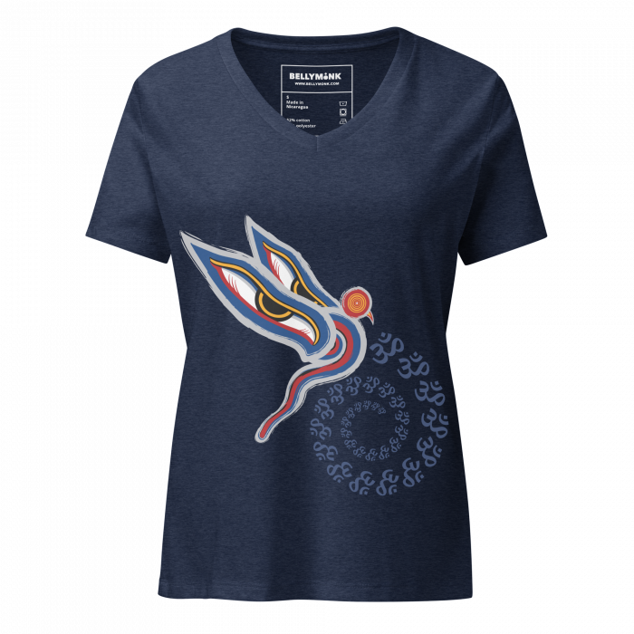 Peaceful Vision- Women’s relaxed v-neck t-shirt - Image 3