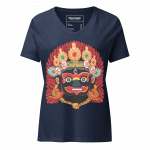 Kaal Bhairab- Women’s relaxed v-neck t-shirt - Image 3