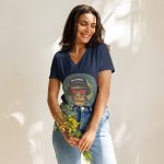 Jam Monkey- Women’s relaxed v-neck t-shirt - Image 3
