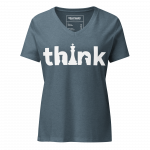 Think- Women’s relaxed v-neck t-shirt - Image 5