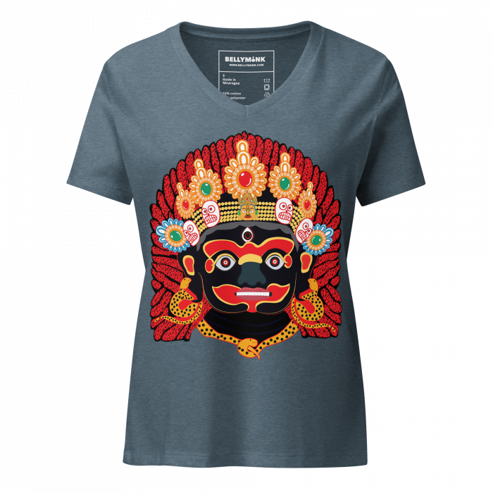 Kaal Bhairab- Women’s relaxed v-neck t-shirt - Image 5