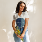 C’est La Vie- Women’s relaxed v-neck t-shirt - Image 2