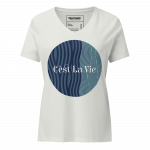 C’est La Vie- Women’s relaxed v-neck t-shirt - Image 9