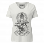 Ganesh- Black Print- Women’s relaxed v-neck t-shirt