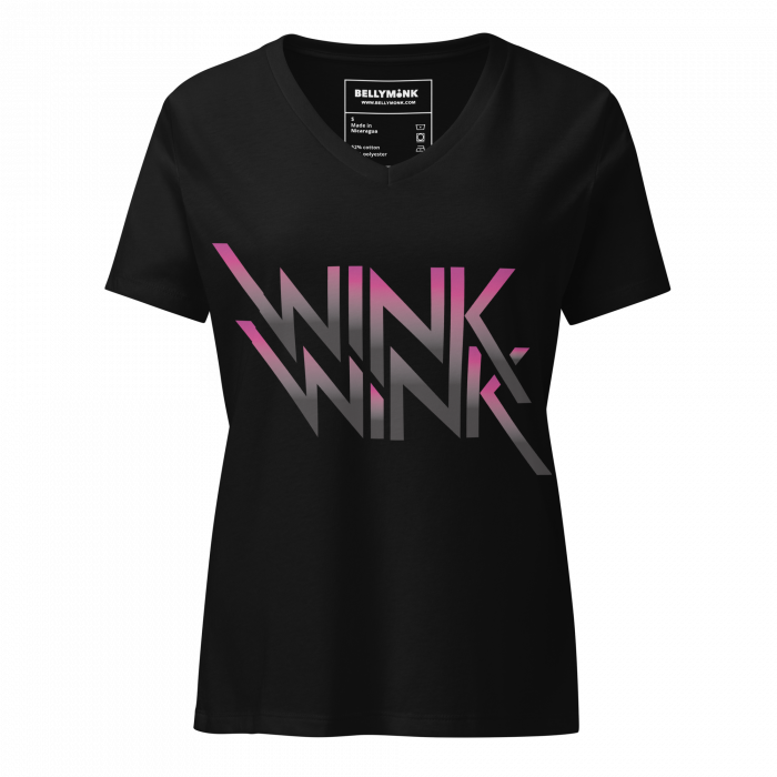 Wink Wink- Women’s relaxed v-neck t-shirt - Image 3