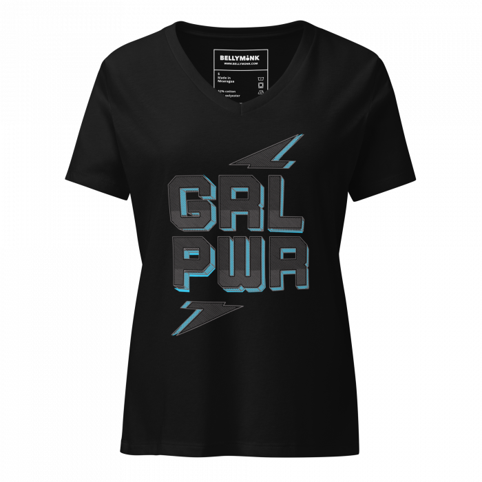 Girl Power- Women’s relaxed v-neck t-shirt - Image 3