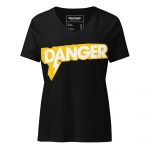 Danger- Women’s relaxed v-neck t-shirt - Image 3