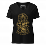 Ganesh- Gold Print- Women’s relaxed v-neck t-shirt