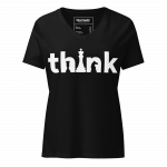 Think- Women’s relaxed v-neck t-shirt - Image 3