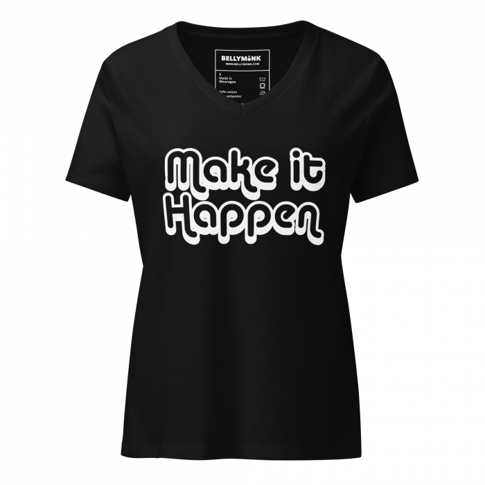 Make It Happen- Women’s relaxed v-neck t-shirt - Image 3