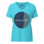 C’est La Vie- Women’s relaxed v-neck t-shirt - Image 8