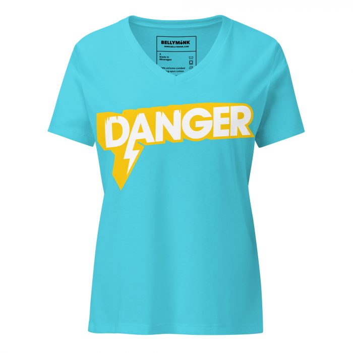 Danger- Women’s relaxed v-neck t-shirt - Image 8