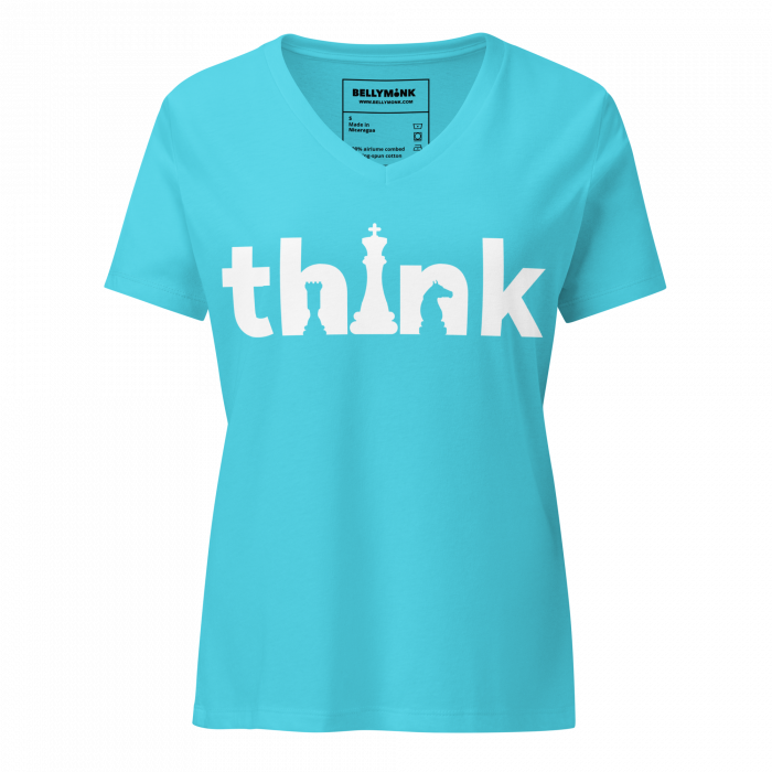 Think- Women’s relaxed v-neck t-shirt - Image 8