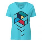 Maze Box- Women’s relaxed v-neck t-shirt - Image 6