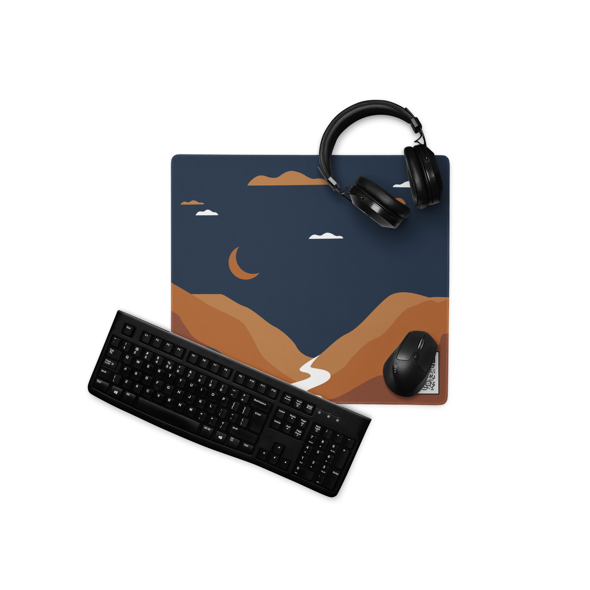 gaming-mouse-pad-white-18x16-front-6977e239106f6.jpg ZUZUMO:MO- Gaming mouse pad - Image 1