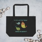 Three Little Birds- Large organic tote bag - Image 3