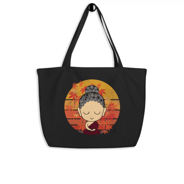 Little Buddha- Large organic tote bag - Image 2