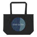C’est La Vie-- Large organic tote bag - Image 5