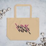 Wink Wink- Large organic tote bag - Image 4