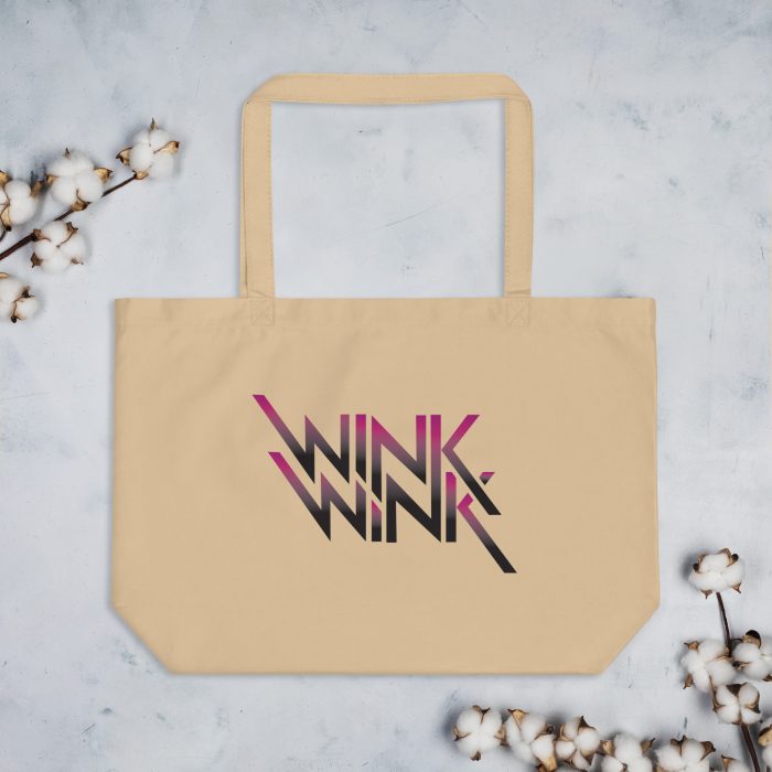Wink Wink- Large organic tote bag - Image 4