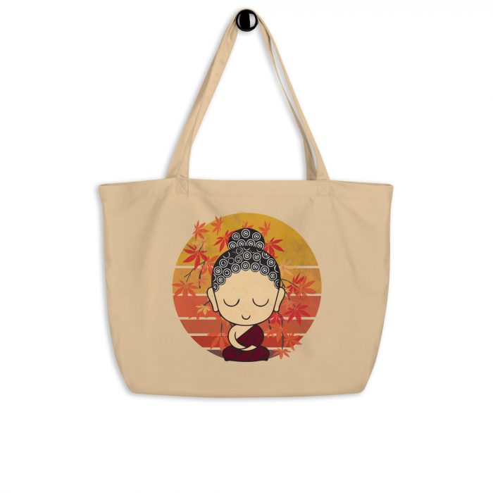 Little Buddha- Large organic tote bag - Image 4