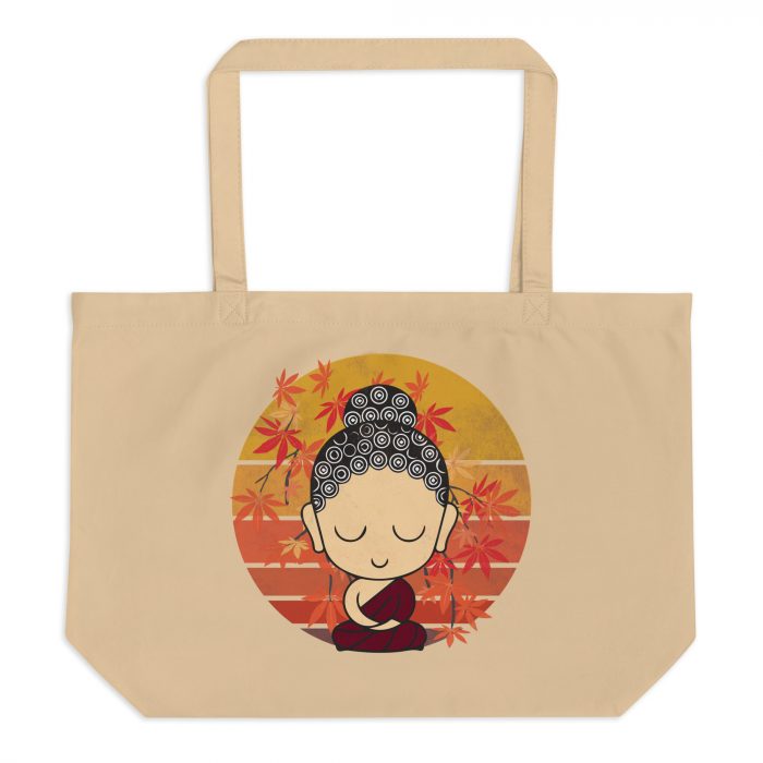 Little Buddha- Large organic tote bag - Image 6