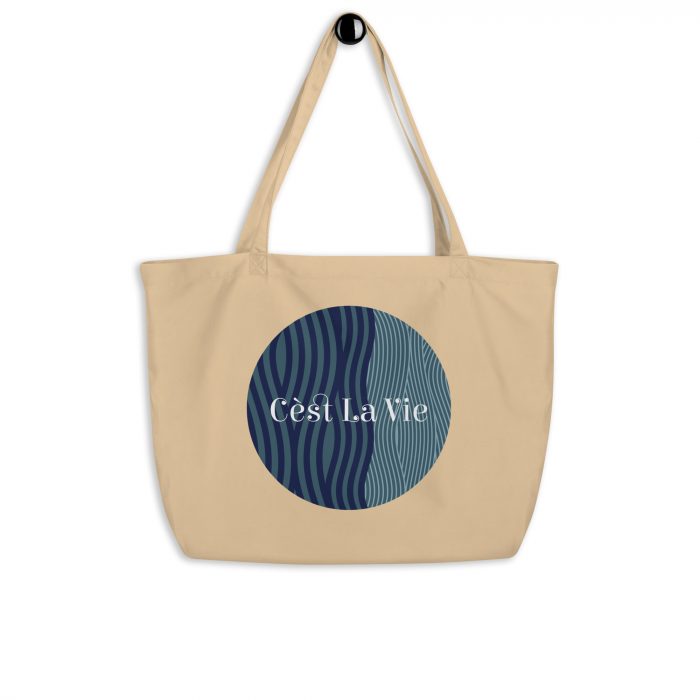 C’est La Vie-- Large organic tote bag - Image 3