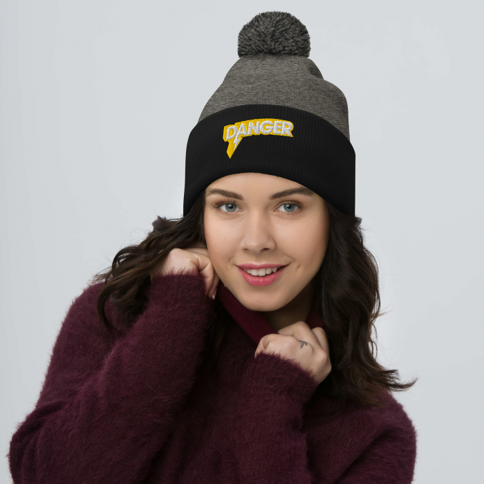 DANGER- Pom-Pom Beanie - Image 4