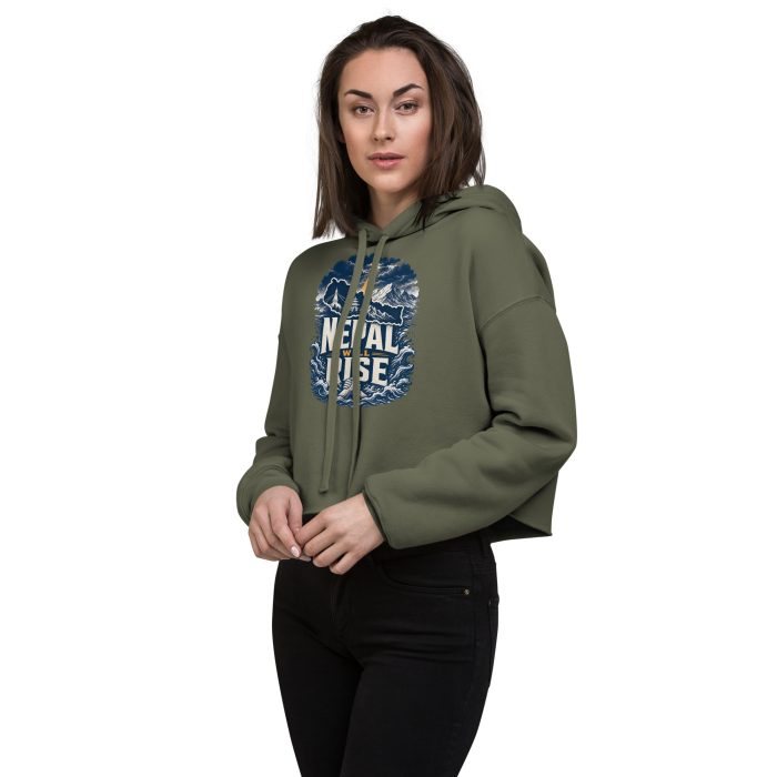 Nepal Will Rise- Crop Hoodie - Image 2